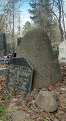 Могила М.А. Леонтовича, его жены изятя М.Л. Левина на Кунцевском кладбище. Фото В.Е. Фрадкина. 12.04.2024