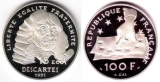 100 франков 1991 года с изображением Р. Декарта