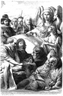 &quot;Reserved Knowledge&quot; by James Barry (1795-1808), гравюра.  Архимед слева в первом ряду рядом с Декартом.