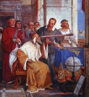 ГАЛИЛЕЙ демонстрирует телескоп Венецианскому Дожу. Фреска Дж. Бертини