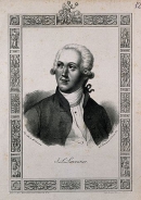 ЛАВУАЗЬЕ Антуан Лоран (Lavoisier Antoine Laurent). Литография Mlle Formentin