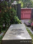 Надгробие ПЛ КАПИЦЫ на Новодевичьем кладбище в Москве. Фото В.Е. Фрадкина