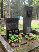 Могила В.П. Линника и его сына Ю.В. Линника на кладбище в Комарово. Фото В.Е. Фрадкина.