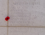 Плита с именем Г. Мозли на Helles Memorial памяти погибших на полуострове Галлиполи в первой мировой войне.