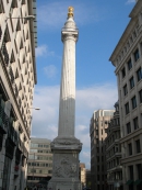 Поставленный К. Реном и Р. Гуком памятник великомуц лондонскому пожару 1666 года
