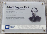 ФИК Адольф Ойген (Эуген) (Fick Adolf Eugen). Мемориальная доска в Вюрцбурге. Источник:https://www.hmdb.org/m.asp?m=124174