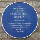 Доска на доме, в котором жил Г. Мозли в Оксфорде (48 Woodstock Road Oxford City Council)