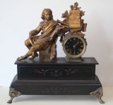 Часы конца 19 в. с изображением Д. Папина (Франция)