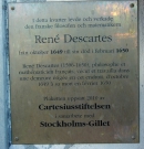 Мемориальная доска Р. Декарту в Стокгольме