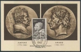 Медальоны и марка, посвященная А. Амперу и Франсуа Доменик Араго