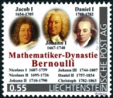 Марка с изображением Д. Бернулли