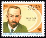 Марка, посвященная П. Кюри