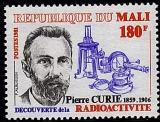 Марка, посвященная П. Кюри