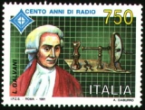 Марка с изображением Л. Гальвани